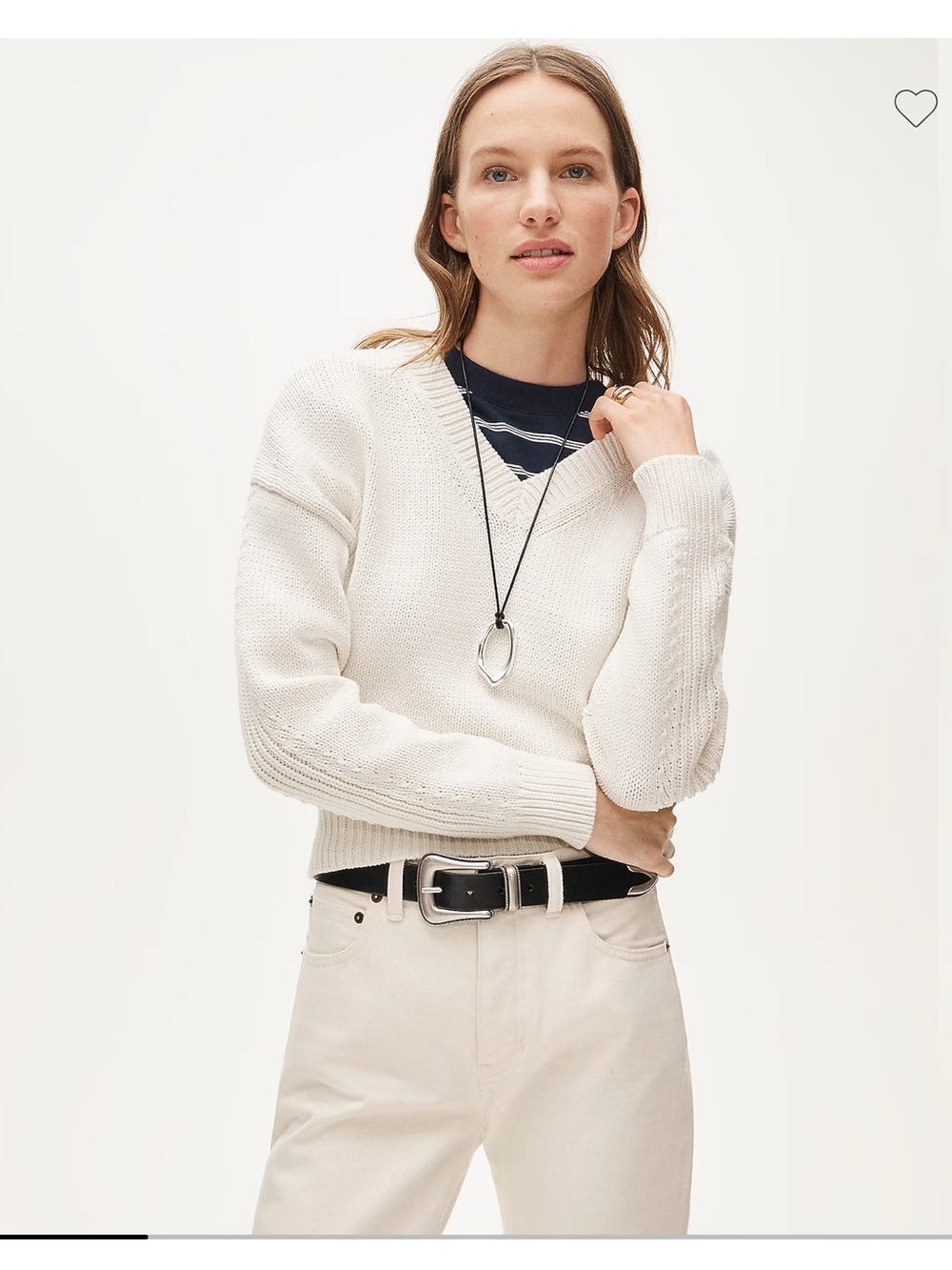 J.Crew Cotton-blend V-neck pullover sweater